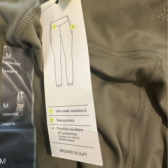 NWT Women's - All In Motion Brushed Sculpt Moss Green High-Rise Leggings, medium - Picture 9 of 9